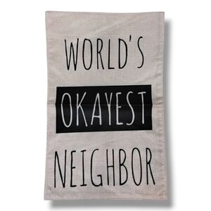 All Season Humorous Neighbor Tapestry - Black and Cream